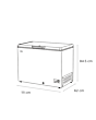 Sensis RFCHT01F300EW White 300L Chest Freezer