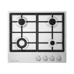 Fisher & Paykel 60cm Gas Hob with 4 Burners in Steel