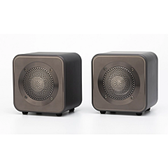 Mitchell Acoustics USTREAM GO Pair Portable active stereo wireless Speakers - Gun Metal Grey