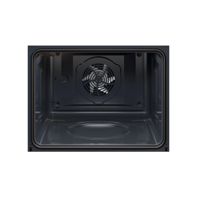 AEG GR6PB52FSB 59.6cm Built In Electric Single Oven - Gloss Black with Steel Trim