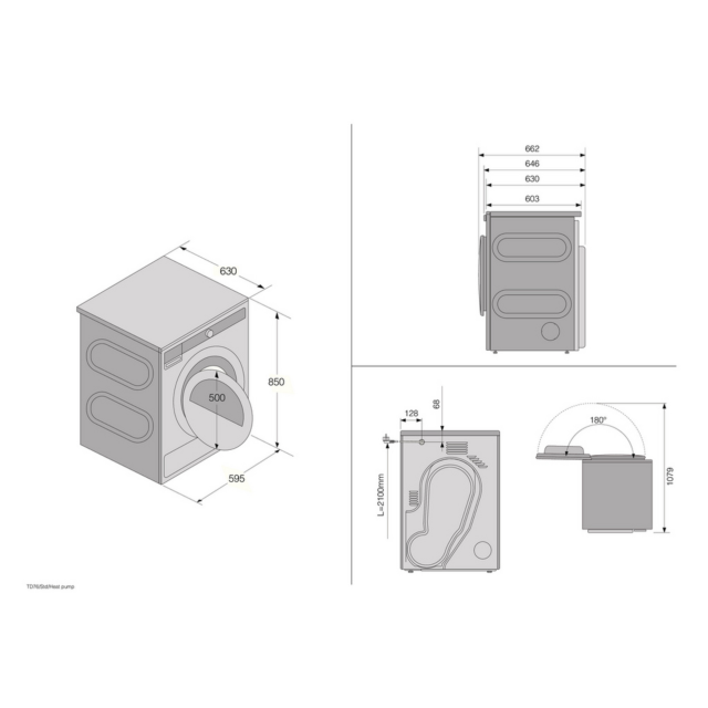 ASKO T509HRG.UK Graphite Black 9kg Heatpump Dryer
