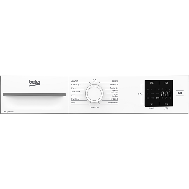 Beko BM1WU3721W 7kg 1200 Spin RecycledTub Washing Machine - White