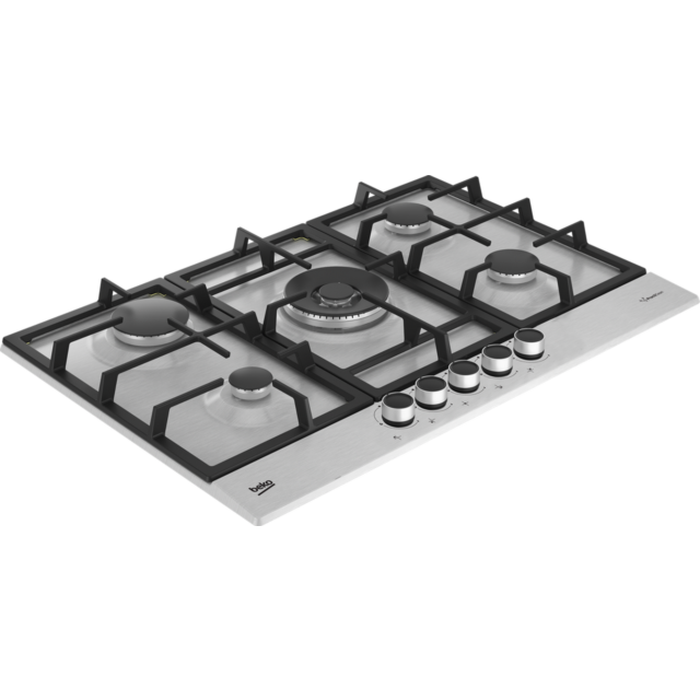 Beko HIAW75225SXE 75cm Gas Hob with Front Controls
