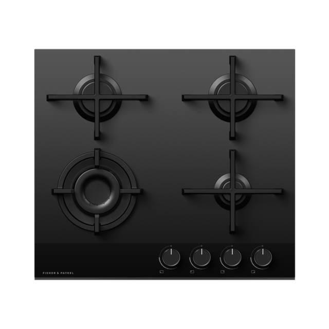 Fisher & Paykel 60cm Black Glass Gas Hob Overview