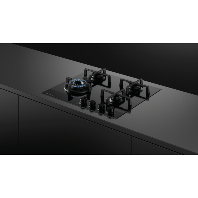 Fisher & Paykel 60cm Black Glass Gas Hob Overview