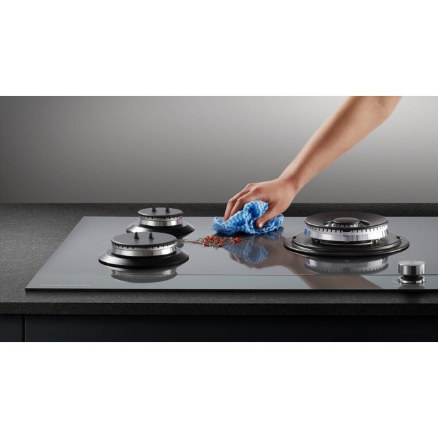 Fisher & Paykel 60cm Black Glass Gas Hob Overview