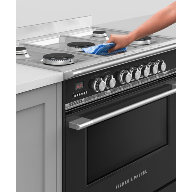 Fisher & Paykel 90cm Dual Fuel Cooker in Black Finish