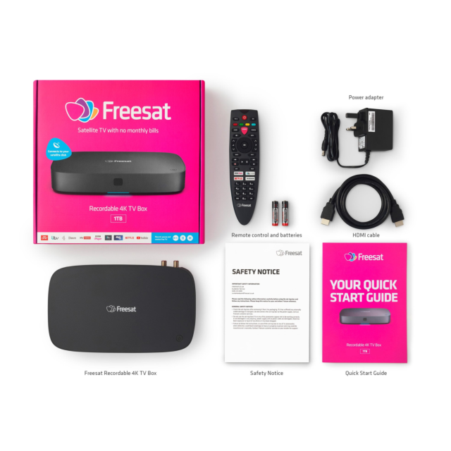 Freesat UHD_4X_1000 UHD-4X-1000 Freesat Recorder 1TB - Anthracite