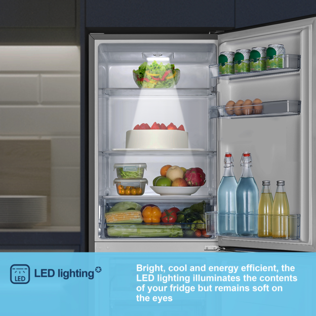 Fridgemaster MC55240ES 50/50 Silver Fridge Freezer