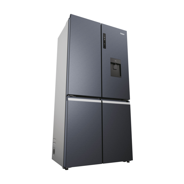 Haier HCR5919EHMB 90cm 60/40 Frost Free American Fridge Freezer - Brushed Black