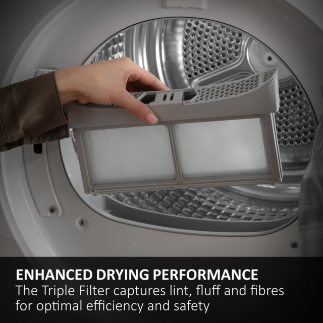 Haier HD90-A3Q397U1 9kg Heat Pump Tumble Dryer White