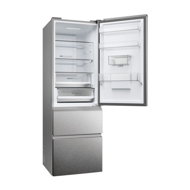 Haier HTW5618EWMG 60/40 Silver Fridge Freezer