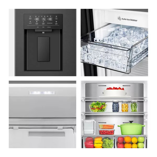 Hisense RQ5P470SYFD Total No Frost Fridge Freezer Black
