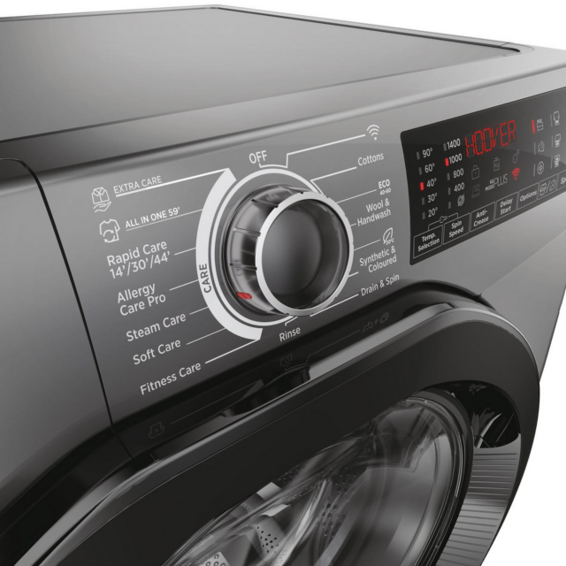 Hoover H3WPS496TAMBR68 9kg 1400 Spin Washer Graphite