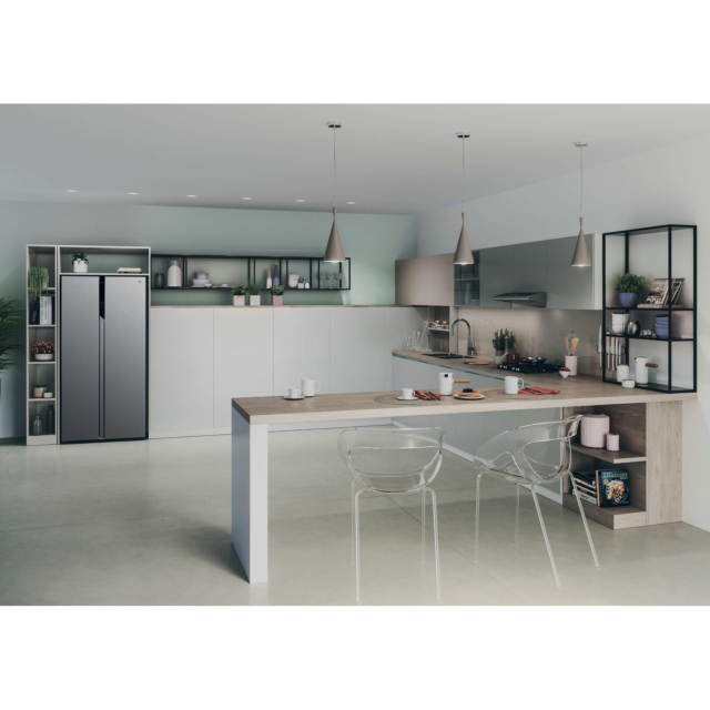 Hoover HHSBSO-6174XK-1 91cm 60/40 Frost Free American Fridge Freezer - Stainless Steel