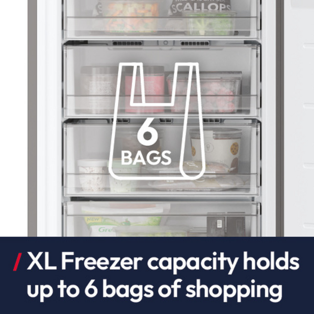 Hoover HONCQ3T518ENTK Total No Frost Fridge Freezer Black