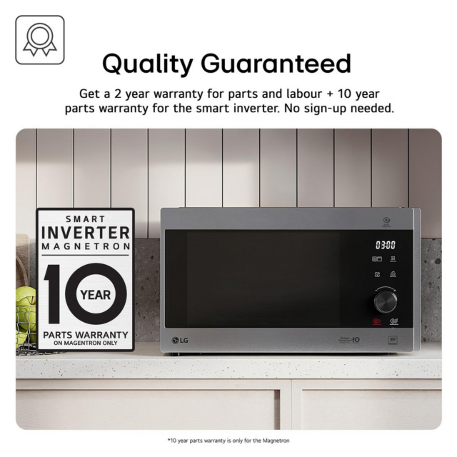 LG MJ3965BPS 39L 1100W Convection Microwave Oven Black
