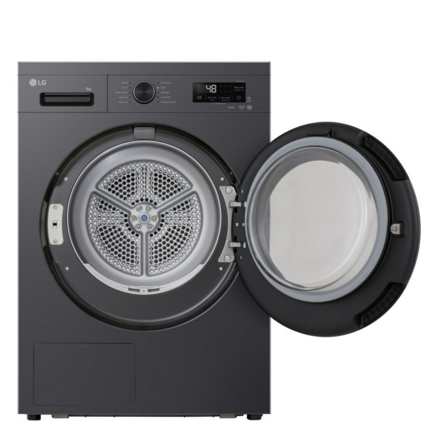 LG RHX1009NWK 9kg Heat Pump Tumble Dryer Grey