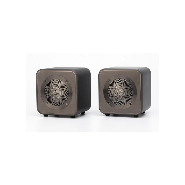 Mitchell Acoustics USTREAM GO Pair Portable active stereo wireless Speakers - Gun Metal Grey