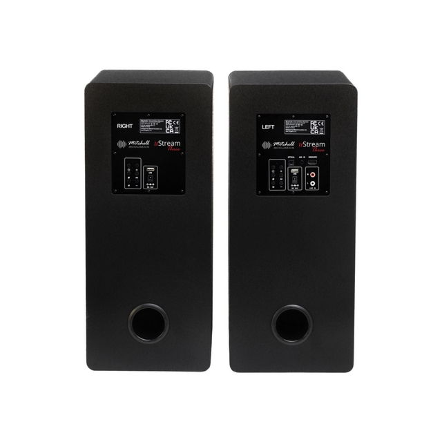 Mitchell Acoustics USTREAM THREE Active stereo wireless Speakers - Black