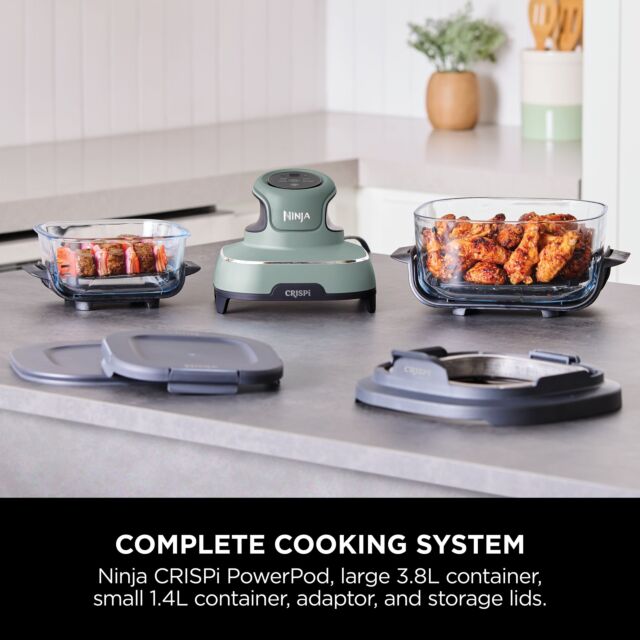 Ninja FN101UKSG CRISPi 4-in-1 Portable Air Fryer - Sage