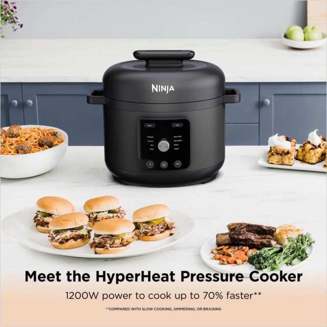 Ninja PC201UK 9-in-1 Pressure and Rice Cooker Grey