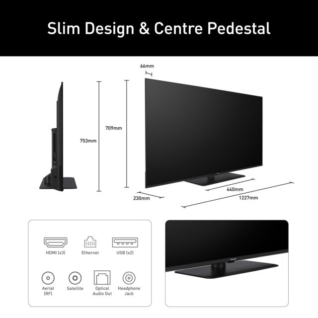 Panasonic TV-55W85BEYC 4K 120Hz QLED TV and Fire TV built in