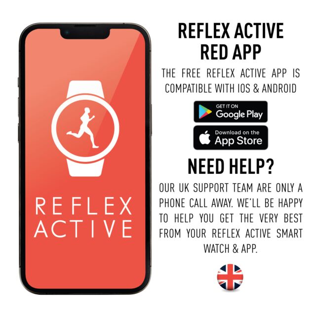 Reflex Active RA23-2170 Series 23 Black Smart Calling Watch - Black