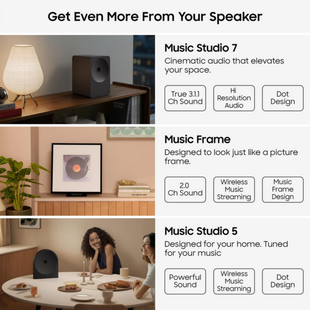 Samsung HW-LS70H/XU Multi-Directional Speaker 3.1.1ch Sound
