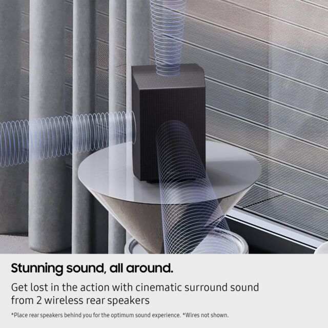 Samsung HW-Q930F/XU 9.1.4ch Q-Series Soundbar with Subwoofer & Rear Speakers - Titan Black