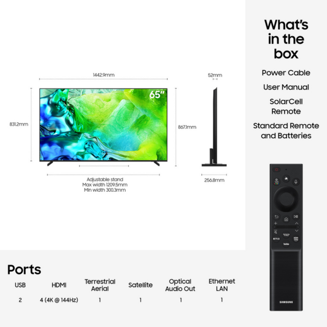 Samsung QE65QN80HAUXXU 65inch 4K Neo QLED Smart TV