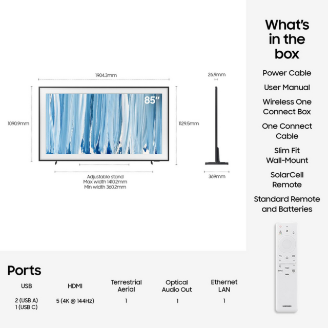 Samsung QE85LS03HWUXXU 85inch Neo QLED 4K Smart TV