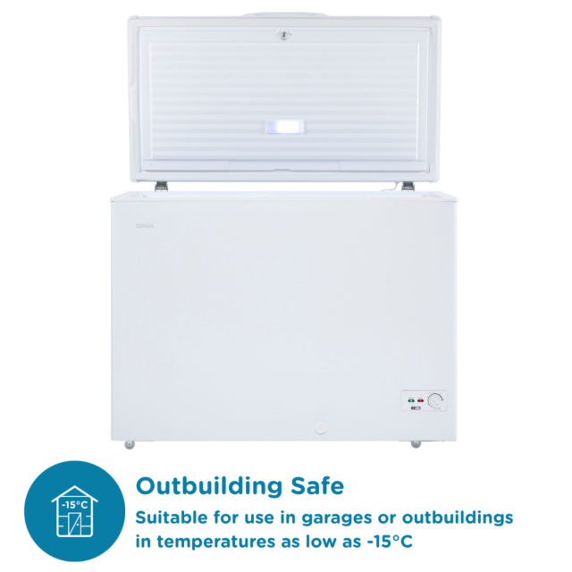 Sensis RFCHT01F300EW White 300L Chest Freezer