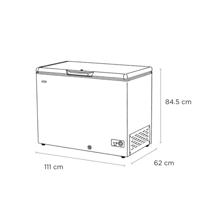Sensis RFCHT01F300EW White 300L Chest Freezer