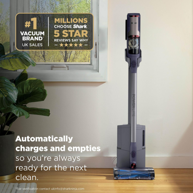 Shark BU3621UKT Cordless Stick Vacuum Cleaner Glacier Blue
