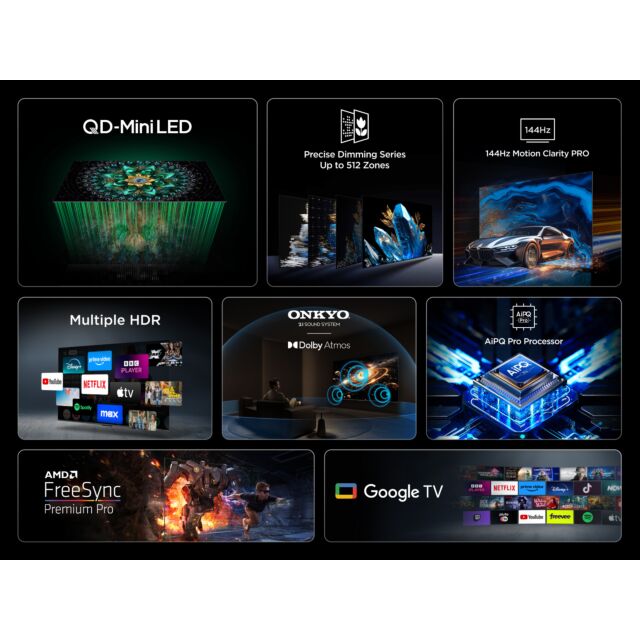 TCL 55Q6C-UK 55inch 4K QD-Mini LED UHD Smart Google TV