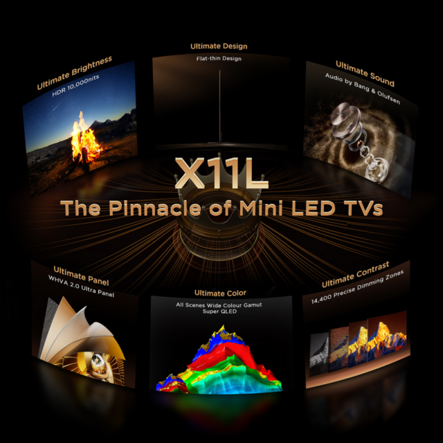 TCL 85X11L-UK 85-inch 4K Ultra HD SQD MINI LED TV