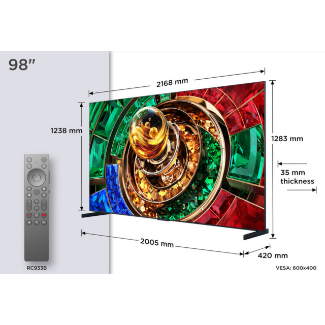 TCL 98RM9L-UK 98-inch 4K Ultra HD RGB Mini LED TV