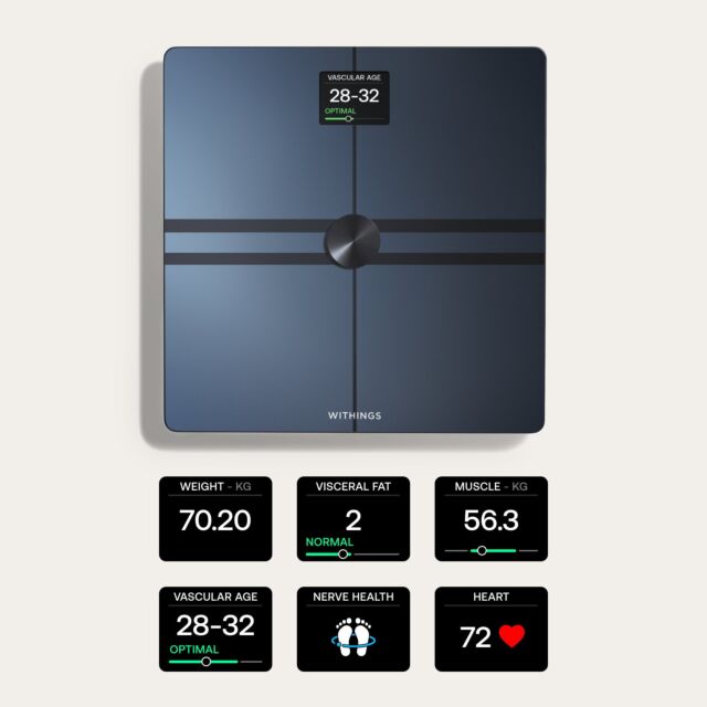 WITHINGS WBS12B Body Comp Smart Scale - Black