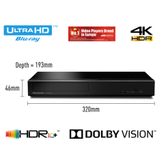 Panasonic DPUB450EBK 4K Blu-ray Player - Compact with High Quality Audio